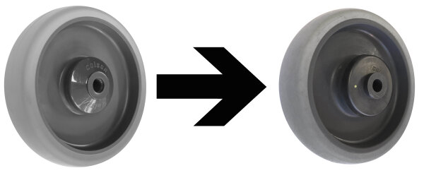 VARIOfit Elektrisch leitfähige thermoplastische Gummiräder (ESD)/Satz