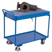 VARIOfit Tischwagen mit 2 Ladeflächen und Gitterrost