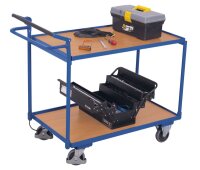 VARIOfit Tischwagen mit 2 Ladeflächen und Totmannbremse