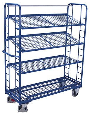 VARIOfit Etagenwagen mit 4 Drahtgitterböden