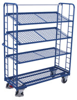 VARIOfit Etagenwagen mit 4 Drahtgitterböden