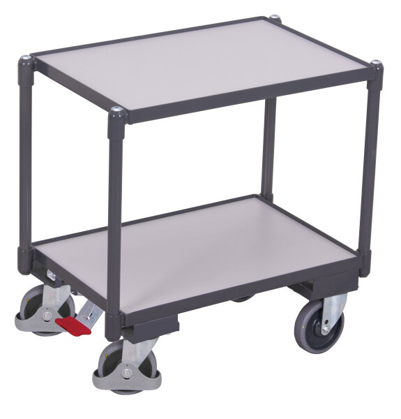 VARIOfit ESD Euro-Systemroller mit 2 Ladeflächen (10 mm Rand) sw-410.556