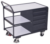 VARIOfit ESD Werkstattwagen mit 3 Ladeflächen...