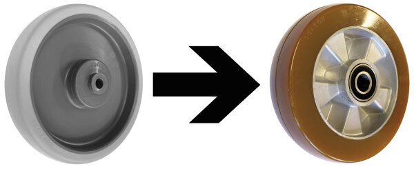 VARIOfit Polyurethanräder 92° Shore/Satz rsa-200.063