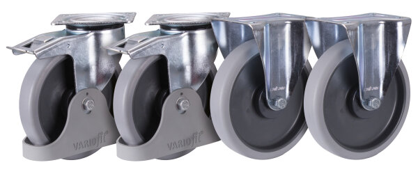 VARIOfit Radsatz thermoplastische Gummibereifung rsa-200.400