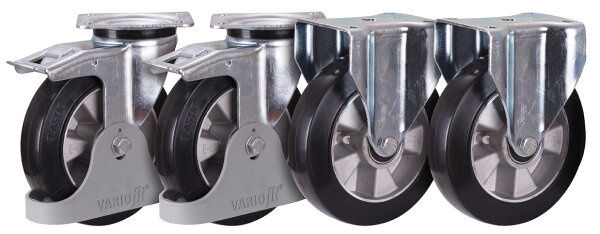 VARIOfit Radsatz Elastikvollgummibereifung rsa-200.402