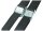 Profibau Gurtklemmen-Zurrgurt BS100-129 schwarz, 25 mm breit, 0,5/1,0/5,0 m lang, 2er-Set, 250 daN