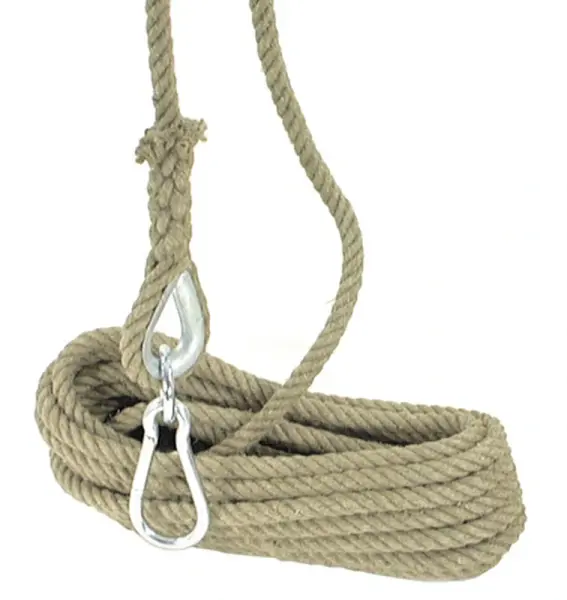 Hanf-Eimerseil mit Karabinerhaken, Ø 20 mm 10-40m Länge