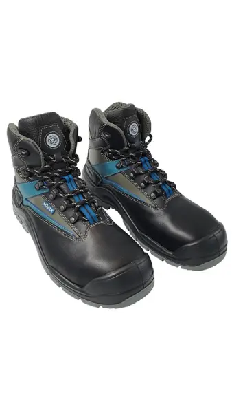 Bau-Schnürstiefel S3 BS100-149 Gr. 36-48 mit Stoßkappe, Büffelleder, Fiberglaskappe