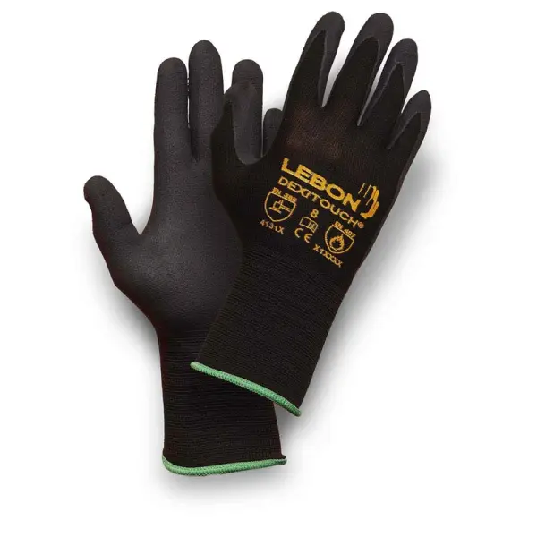 Lebon Nahtloser Strickhandschuh Dexitouch BS100-150 Gr. 7-11, Bi-Polymer Beschichtet, EN 388 / EN 407