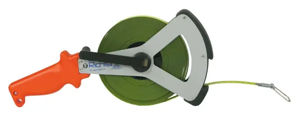 Bandmaß mit Alu-V-Rahmen, Länge 25 bis 50m, Polyamid