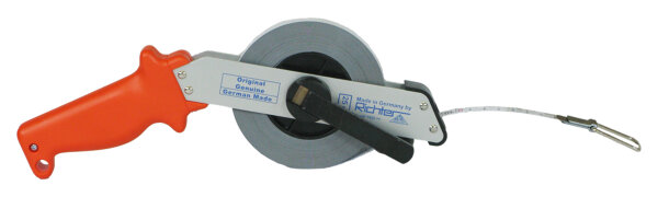 Bandmaß mit Alu-Rahmen, Länge 20 bis 50m, weißlackiert