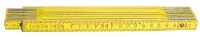 Meterstab, Holz, weiß & gelb, 2 m