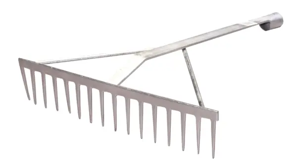 Profibau MMXX Teerrechen BS100-175 verzinkt, mit Stiel & ohne Stiel, 16 Zinken, Stielhalter 30 mm
