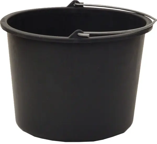 JOPA Baueimer schwere Ausführung, Behältervolumen 12-20l, schwarz, Skalierung,