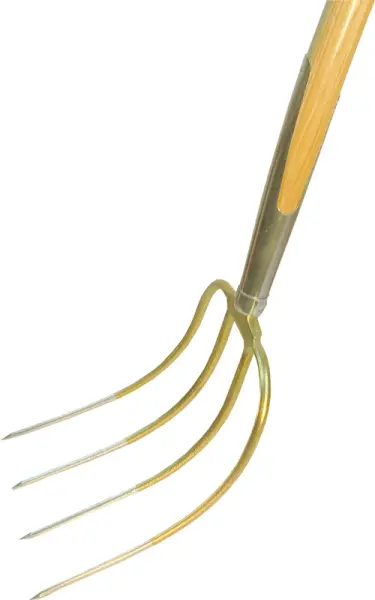 Dunggabel, 3 & 4 Zinken, 280x220 mm,Schienenzwinge und Stiel