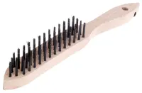 Entrostungsbürste 2-reihig, Stahldraht glatt - PROFIBAU