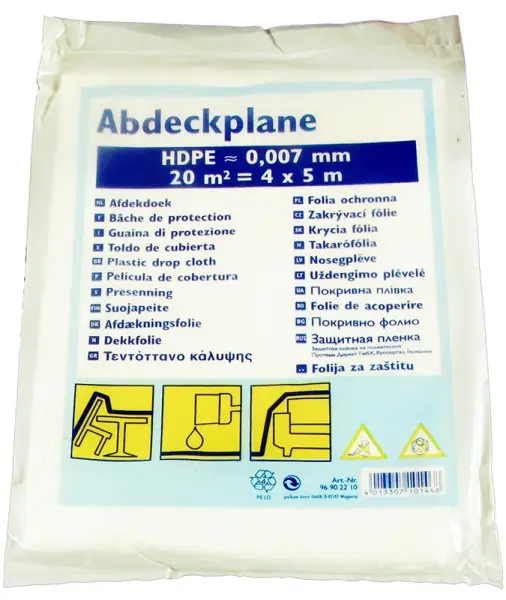 Profibau Abdeckfolie BS100-255 transparent, 7 my, 4 m breit, Länge 5/12 m