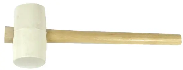 Profibau Fliesenschonhammer 262 Weiß Fleckfrei, Durchmesser 54/65/75/90 mm, mit Holzstiel