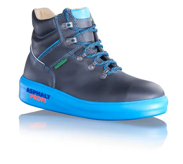 Asphaltprofi S2 6432 Asphaltschuhe BS100-280 mit Stahlkappe, Gr. 40-48, Gummi-PUR Sohle, Orthopädiefutterleder