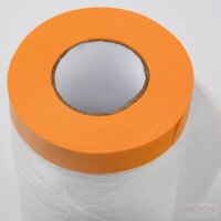 Flesta Masker Tape Abdeckfolie mit Klebeband 102-168 transparent, 110x25 & 240x25, 60 mµ, reißfest, temperaturbeständig bis 70 °C