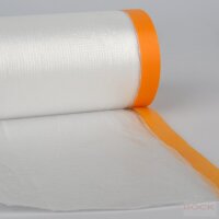 Flesta Masker Tape Abdeckfolie mit Klebeband 102-168 transparent, 110x25 & 240x25, 60 mµ, reißfest, temperaturbeständig bis 70 °C