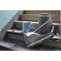 Böck Treppenschutzvlies 30030120-168 grau-meliert, 33 cm x 25 m, selbstklebend, 230 g/m²