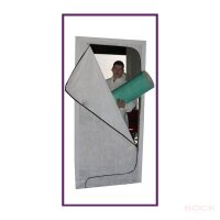 Böck Einweg-Staubschutztür 30.030.05-168 PP-Vlies Weiß, mit Reißverschluss, 1,10 x 2,20 m