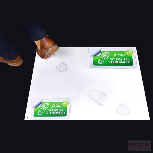 Böck flesta® Schmutzklebematte Staubbindematte 30030117-168, 60 Klebeblätter, 61 x 76 cm, abziehbar