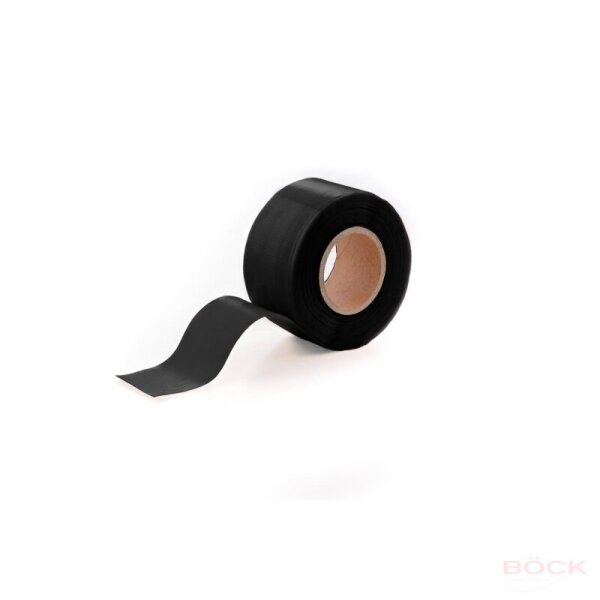 Böck BlitzTape Oversize Selbstverschweißendes Silikonband 82.BLA50-10-168 Schwarz, 10 m x 50 mm, 0,7 mm Dicke, Wasserdicht bis 8 Bar, Hitzebeständig bis 260 °C