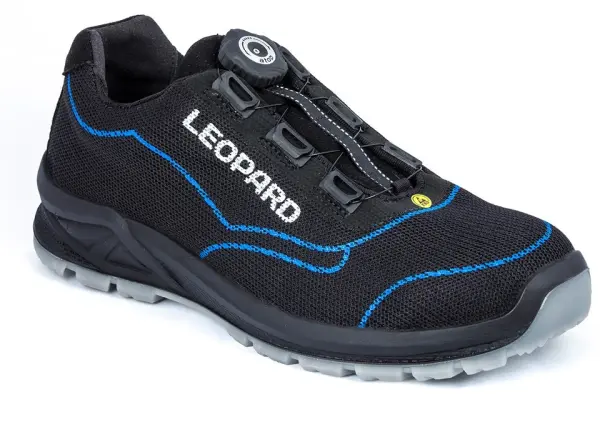 Leopard Sicherheitshalbschuh BS100-295 S1P ESD, Gr. 38-48, Atop-Verschluss, Stahlkappe, Weite 12