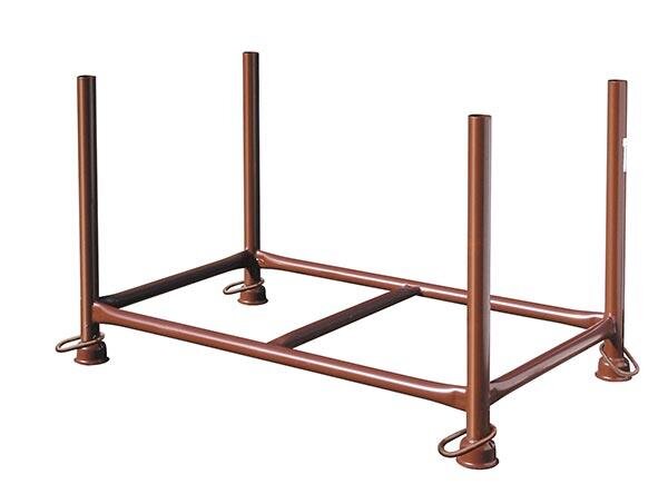 MÜBA Universal-Palette, Standrohr Ø48,3 mm, lichtes Maß zwischen den Holmen 1,43x0,87x0,70m, Tragfähigkeit 1500kg, lackiert