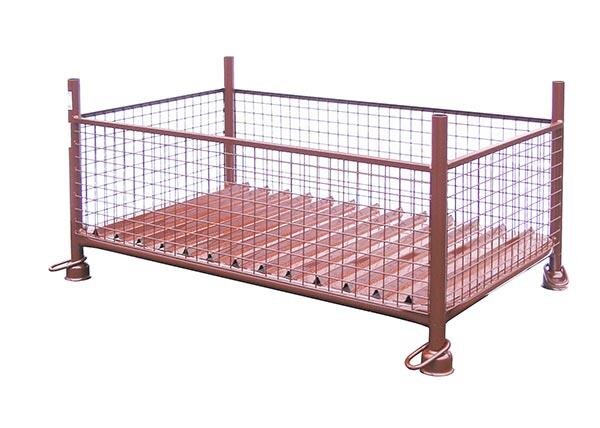 MÜBA Gitterboxpalette, passend für Stapelpalette 1,50x0,87x0,60m, Füllhöhe 45cm, Tragfähigkeit 1500kg, lackiert