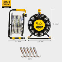 SHADA 25m 48V Safeline LED-Lichtschlauch 200W 20000lm 5000K IP65  - Baustellenbeleuchtung Baulicht Lichtband LED Light-Strip LED Rope light