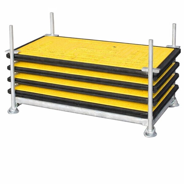 Stapelpalette für LowPro 15/10 Grabenabdeckung Oxford kranbar Stapelgestell Transportgestell