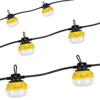 X-LINE LED-LICHTERKETTE 15m 60W 6600lm 5000K IP54 Baulichterkette Baustellenbeleuchtung Baulicht Lichtschläuche Lichtband Lampenkette
