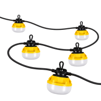 X-LINE LED-LICHTERKETTE 15m 60W 6600lm 5000K IP54 Baulichterkette Baustellenbeleuchtung Baulicht Lichtschläuche Lichtband Lampenkette