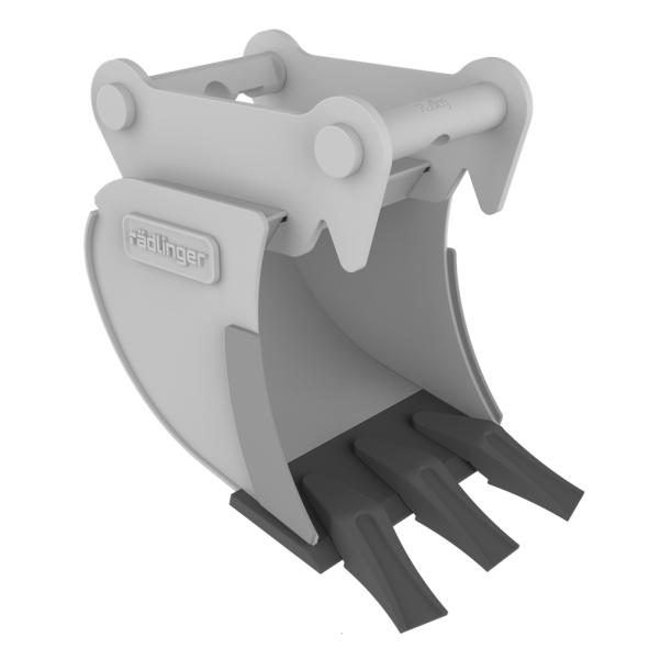 RÄDLINGER Tieflöffel Standard mit Zähne Breite 220/300/400mm 0-1,0t Klasse 01 23kg