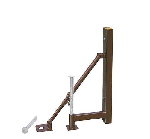 MÜBA Abschalstütze 11290 Stahl lackiert, mit 2 verzinkten Erdnägeln 40 cm, Teleskopverstellung im 5 cm Raster, Höhe 75 cm