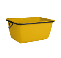 MÜBA Mörtelkübel 12950 gelb, kranbar, 200 Liter, 500 kg Tragkraft