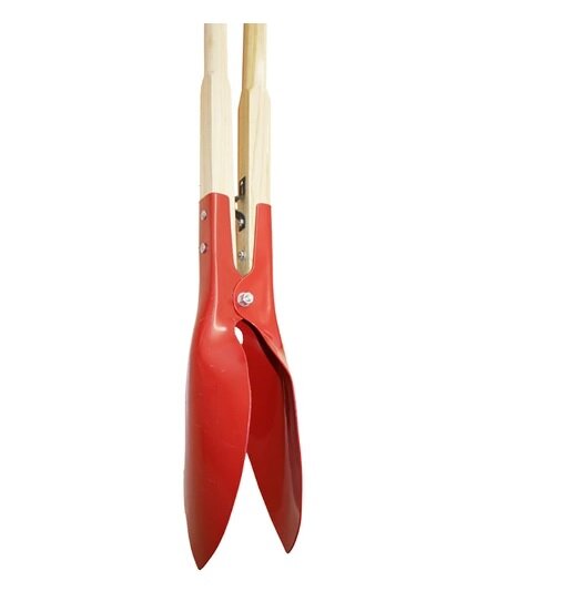 Profibau Erdlochausheber Maulwurf 55712 rot mit Holzstiel, Öffnungsweite 0-110 mm, Ø 140 mm