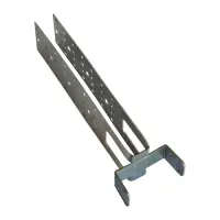 First- und Gratlattenhalter 61985 19 x 4 cm, galvanisch...