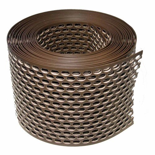 Traufgitter 62436 braun, 50 mm, 5 m Rolle, Hart-PVC, UV-stabilisiert
