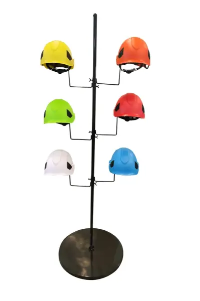 Profibau Helm-Display 62819 für 6 Helme, 1,73 m hoch, kippsicher