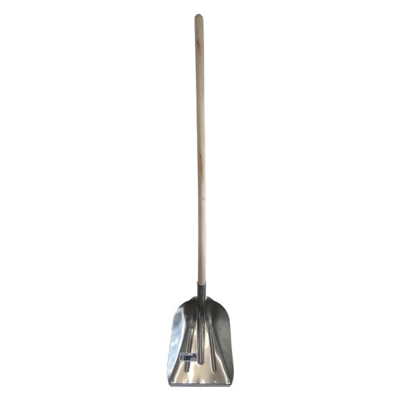 Profibau Fruchtschaufel / Getreideschaufel 62826 aus Aluminium, mit Stahlkante und Buchenstiel 1300 mm
