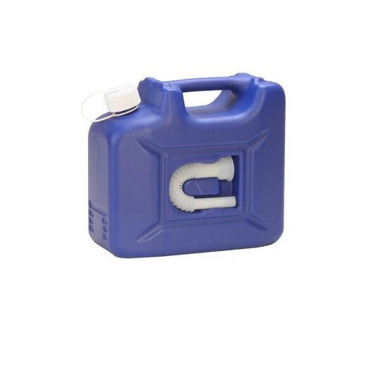 Hünersdorff AdBlue-Kanister 63033 unbefüllt, 10 l, HD-PE dunkelblau, mit Auslaufrohr, stapelbar
