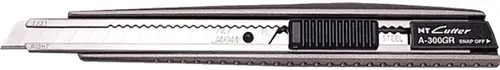 NT-Cutter A-300GRP Cuttermesser 63067 Aluminium, 9 mm Klingenbreite, Auto-Lock