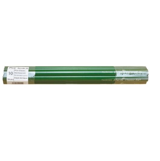 Pica-Marker Classic Steinhauerstift 63129 Grün, 30 cm, Ungespitzt in 10er-Schachtel, Oval, Härtegrad 10H