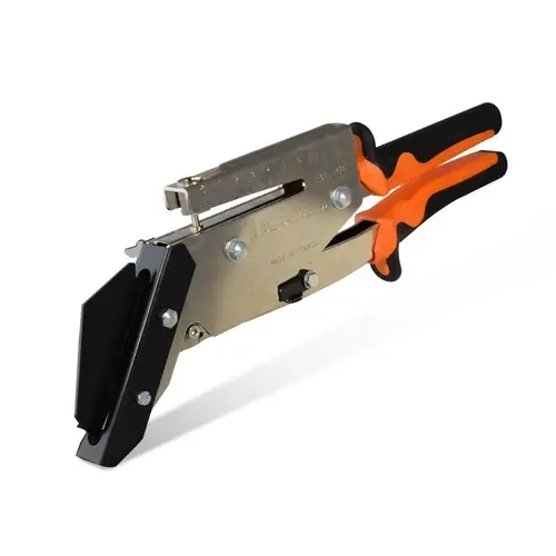 EDMA Schiefer- und Fassadenplatten-Handschere 77572 mit Locher, Klinge 35 mm, 2-in-1 Schneiden und Stanzen, 7 mm Materialstärke