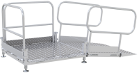 Schake Mobile Zugangsrampe 2029251 aus Aluminium, faltbar, Höhenausgleich 100-220 mm